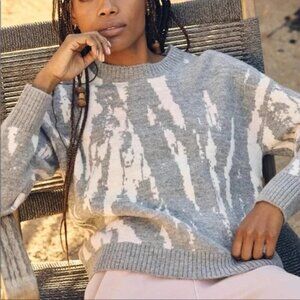 Rails Virgo Grey Tie Dye Wool Blend Sweater S